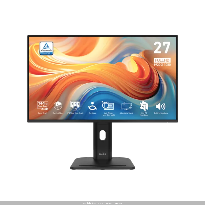 MSI PRO MP275PG E14 Business Monitor - IPS Panel, 144Hz Höhenverstellbar (130mm), EPEAT Silver, Energy Star
