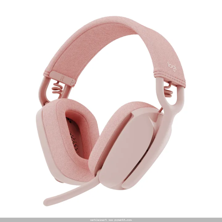 Logitech Zone Vibe 100 Bluetooth-Headset, Geräuschunterdrückung, Bis zu 18h Gesprächszeit, Leicht und komfortabel, Rose