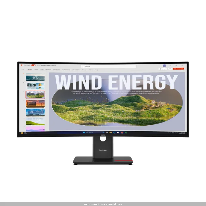 Lenovo ThinkVision T34WD-40 34" QHD VA, Curved, 120HZ, 6ms, HDMI, DisplayPort, USB-C (PD15W)