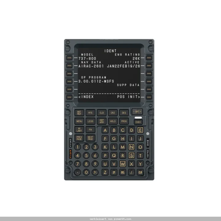 MOZA MB7F Flugcomputer Display 1:1 Boeing-737-CDU, 5,1-Zoll-IPS-Display, Front aus Druckgussmetall, präzise Tastenmechanik, Plug-and-Play mit MOZA Coc
