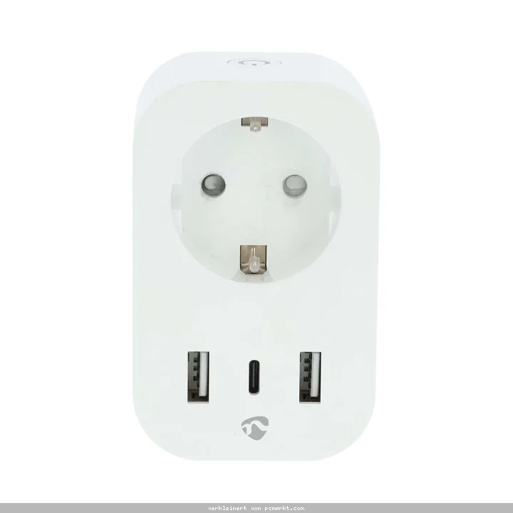 Nedis SmartLife Smart Stecker Wi-Fi | Leistungsmesser | Power Delivery 20W | Quick Charge-Technologie| Android™ / IOS | Kein HUB erforderlich