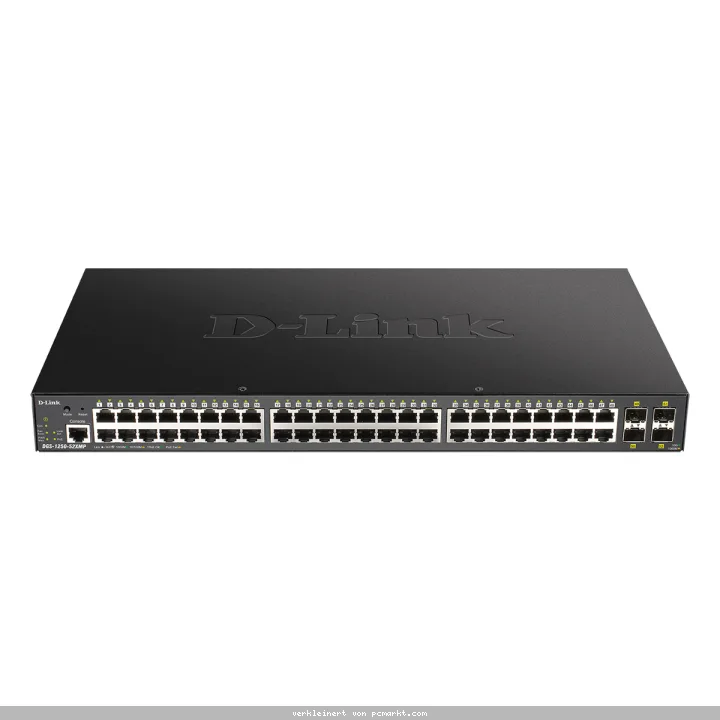D-Link DGS-1250-52XMP/E Smart Managed Switch [48x Gigabit Ethernet PoE+, 370W, 4x 10 Gbit/s SFP+]