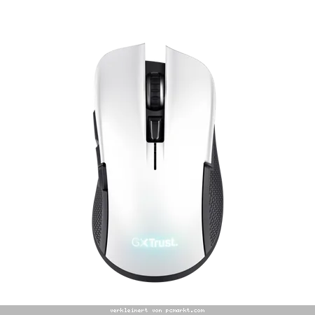 Trust Gaming GXT923W Ybar Wireless Gaming Maus Kabellose Gaming-Maus mit RGB-Beleuchtung und 50 Stunden Akkubetriebsdauer, weiß
