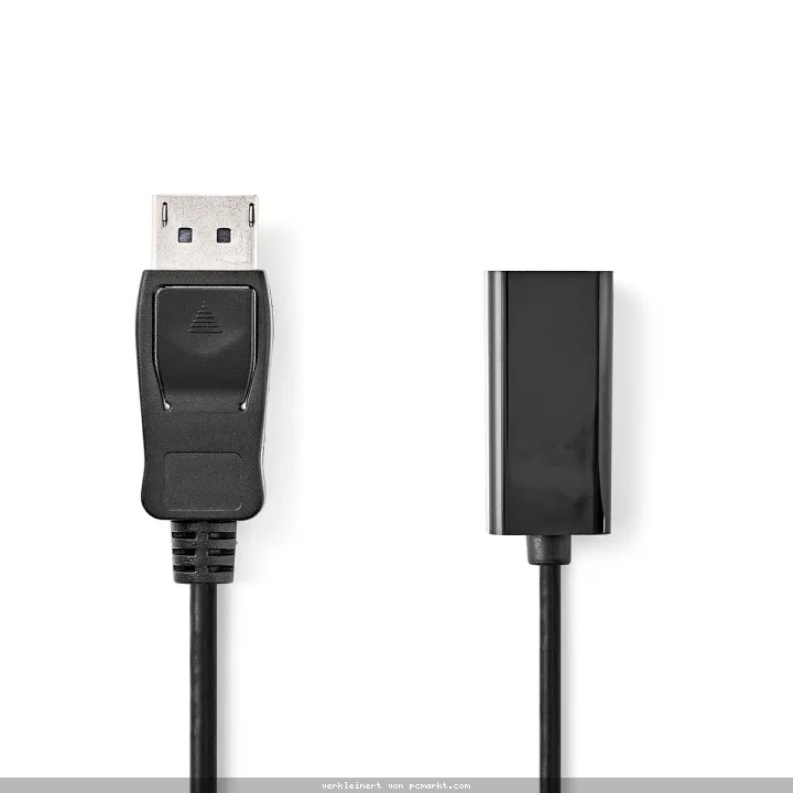 NEDIS Displayport-Kabel | DisplayPort Stecker | HDMI™ Ausgang | 4K@30Hz | Vernickelt | 0.20 m | rund | PVC | Schwarz | Box