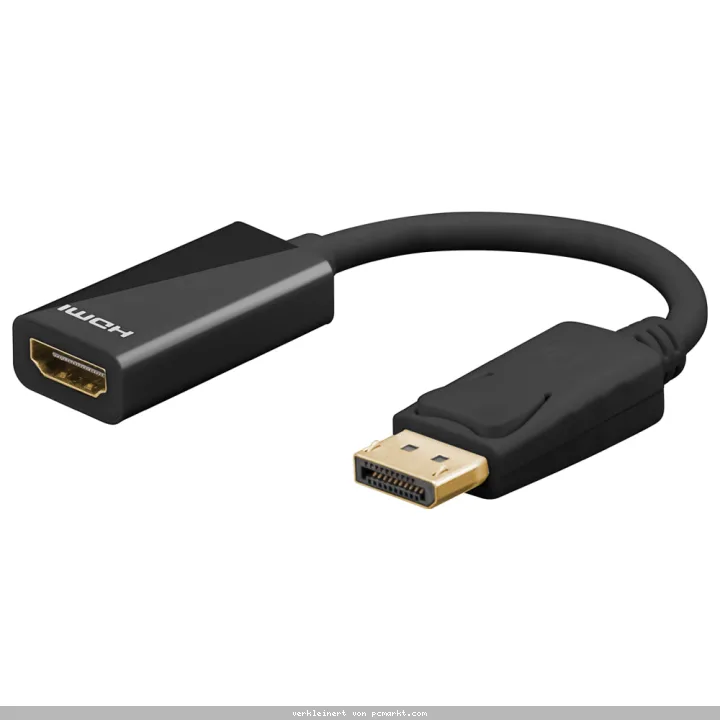 Goobay DisplayPort/HDMI™ Adapterkabel 1.2 unterstützt 4K*2K HD-Auflösung und 3D-Video