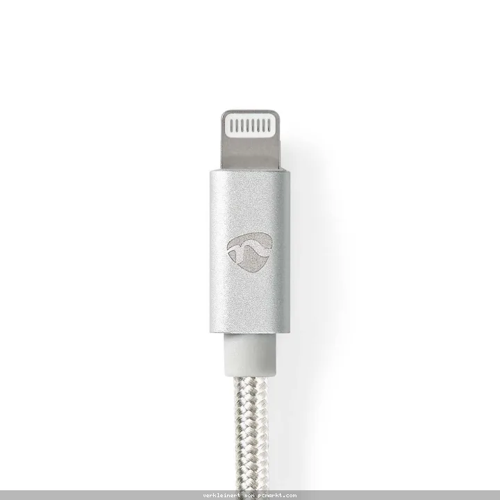 Nedis USB-Kabel | USB 2.0 | Apple Lightning 8-Pin | USB-A Stecker | 480 Mbps | Vergoldet | 1.00 m | rund | Geflochten / Nylon | Aluminium | Verpackung
