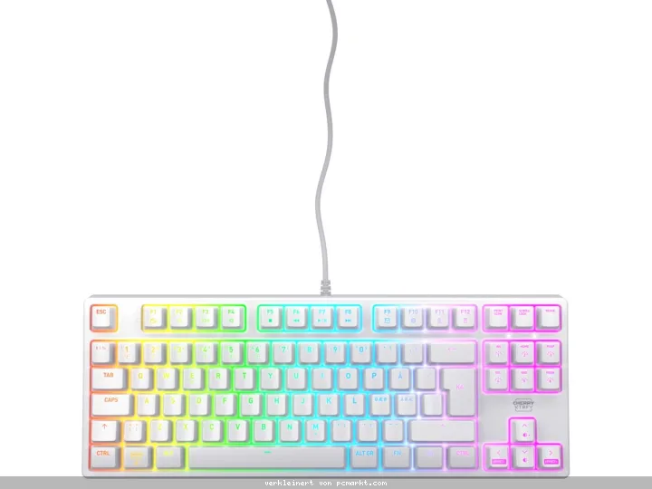 CHERRY K4V2 TKLvMechanische Gaming-Tastatur, Weiß MX2A RED Switches, RGB-Beleuchtung, Full-N-Key-Rollover