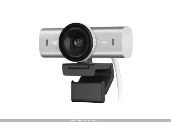 Logitech MX Brio 4K Ultra-HD-Webcam - Hellgrau