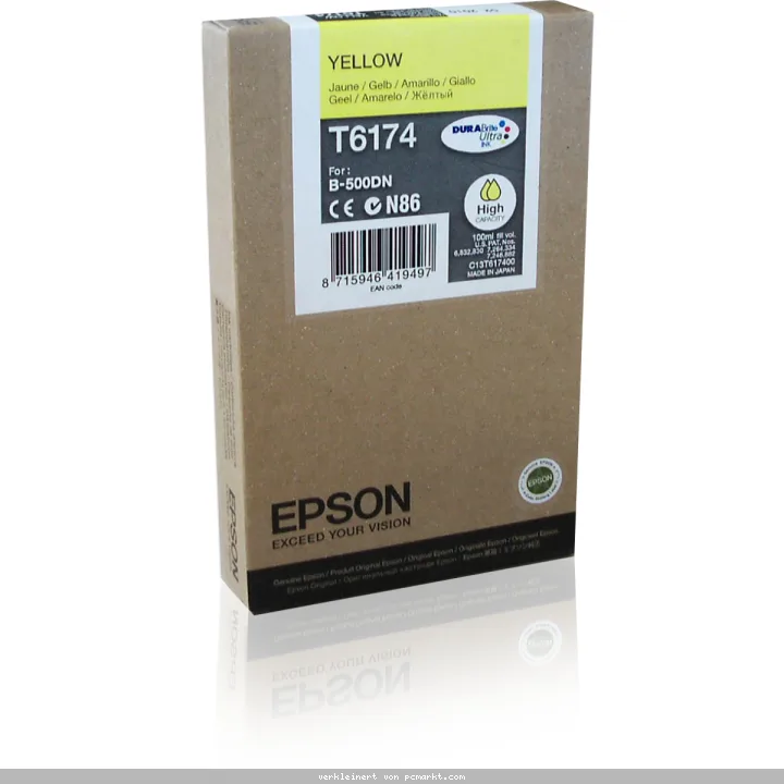 Epson T6174 Tintenpatrone Gelb für 7.000 Seiten Kompatibilität: B-500DN // B-510DN | Niedrigere Druckkosten Dank XL-Tintenpatrone