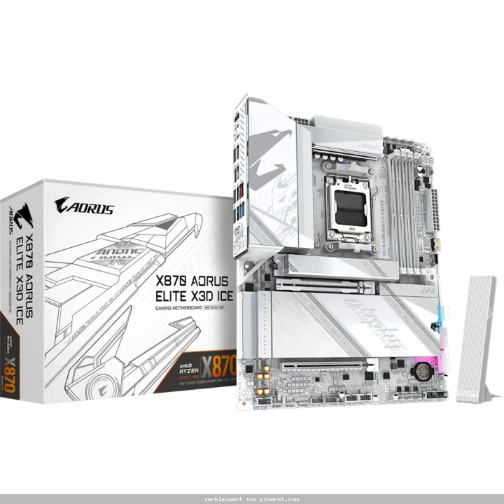GIGABYTE X870 AORUS Elite X3D ICE Mainboard Sockel AM5