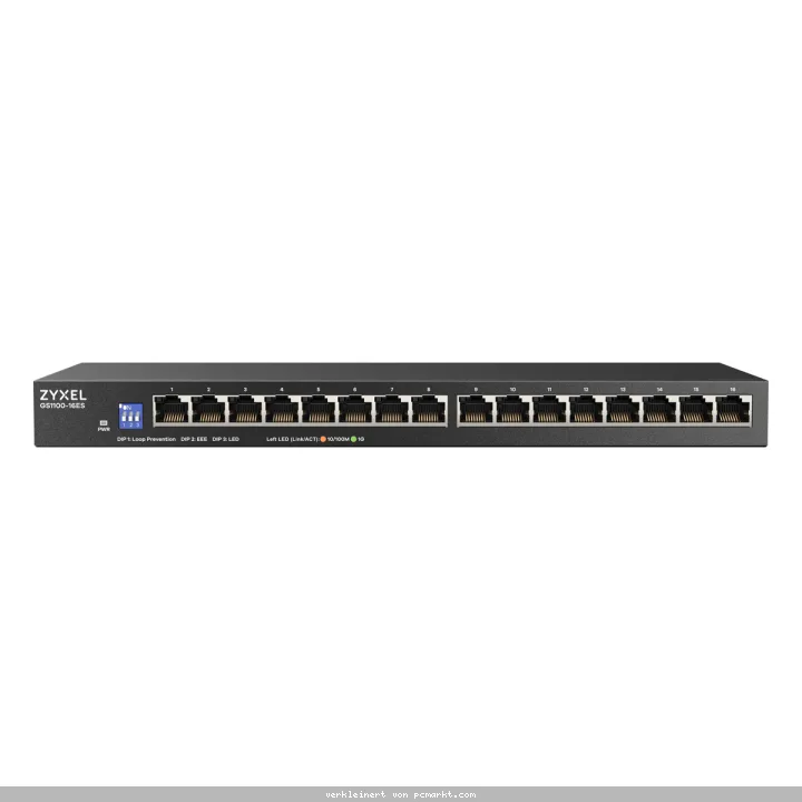 Zyxel GS1100-16ES Unmanaged Switch 16-Port, 16x Gigabit Ethernet
