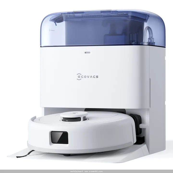 ECOVACS DEEBOT MINI Blau/Weiß Saug-Wisch-Roboter mit Reinigungsstation