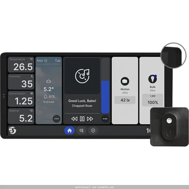 Shelly Wall Display X2 Schwarz + Blu H&T Schwarz WLAN · Schwarz