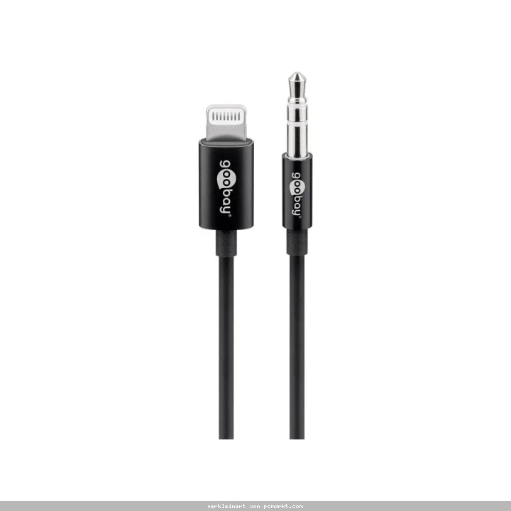 Goobay Lightning - 3,5 mm Klinke 1m, schwarz