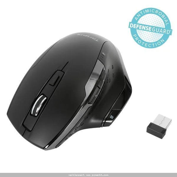 Targus Antimikrobielle ergonomische kabellose Maus schwarz, incl. Dongle