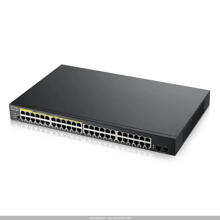 Zyxel GS1900-48HP V2 Smart Managed Switch 48x Gigabit Ethernet (24x PoE+ max. 170 Watt), 2x SFP, Layer 2, Rackmount