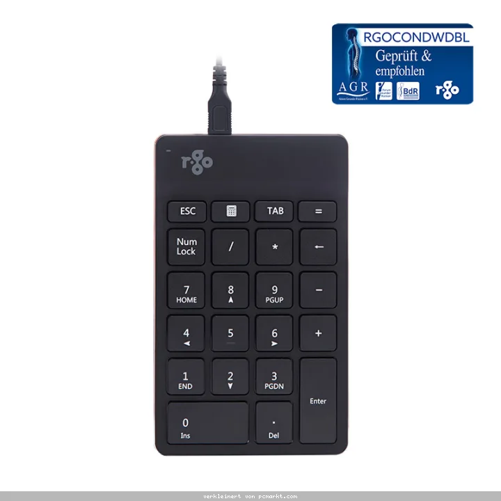 R-Go Numpad Break, Kabelgebunden, Schwarz