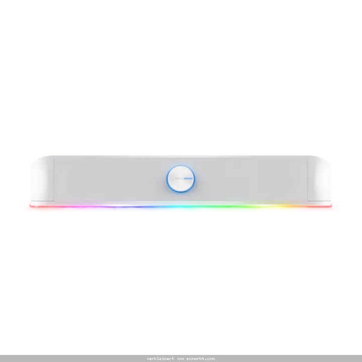 Trust Gaming GXT619W THORNE RGB Soundbar weiß Stereo-Soundbar mit RGB-Beleuchtung und platzsparendem Design