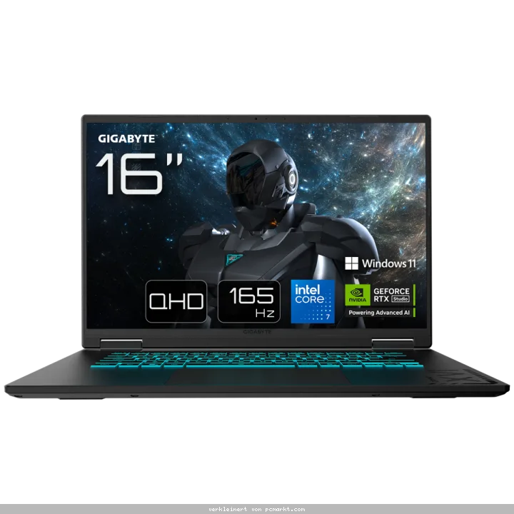 GIGABYTE GAMING A16 PRO DYHG5DECC4SH - 16" QHD 165 Hz Display, Intel Core 7 240H, 32GB RAM, 1TB SSD, NVIDIA GeForce RTX 5080, Windows 11 Home