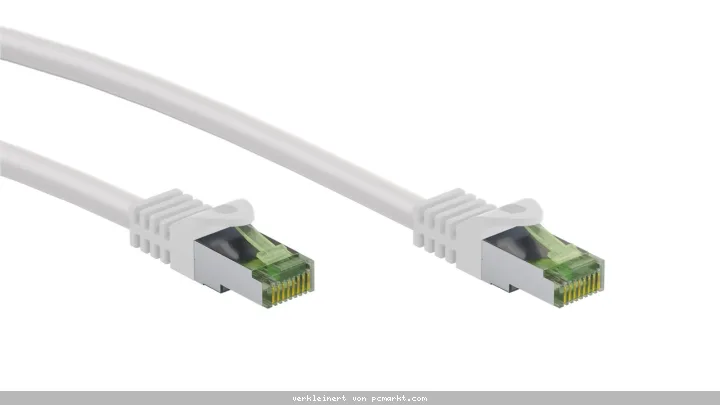 Goobay GHMT-zertifiziertes CAT 8.1 0,5m Patchkabel, S/FTP (PiMF), weiß