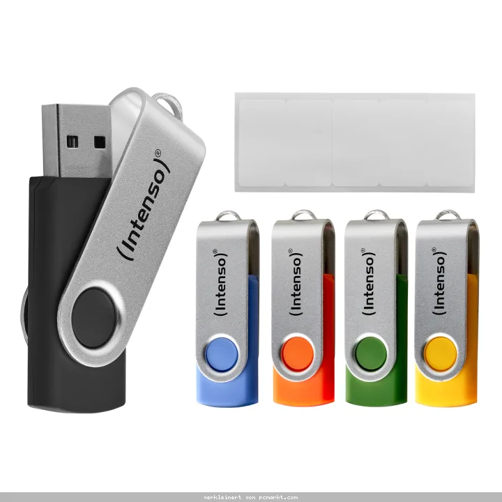Intenso Office Line Typ-A 16GB USB-Stick 5er Pack Swivel, bis zu 70 MB/s, USB 3.2 Gen 1x1 (5 Gbit/s)