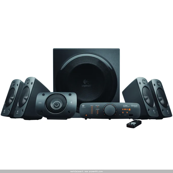 Logitech Z906 5.1 Surround-Soundsystem, THX-Zertifiziert, inkl. kabelloser Fernbedienung