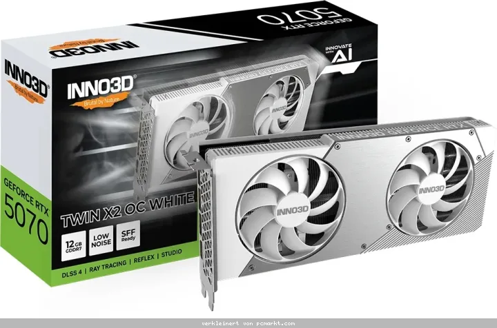 INNO3D GeForce RTX 5070 TWIN X2 OC WHITE - 12GB GDDR7, HDMI, 3x DP