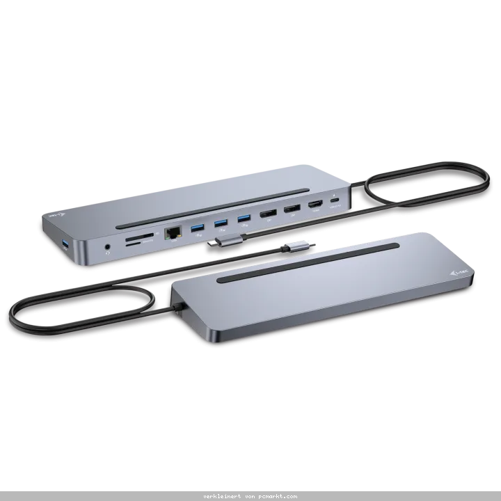 i-tec USB-C Metal Ergonomic 4K 3x Display Docking Station with P
