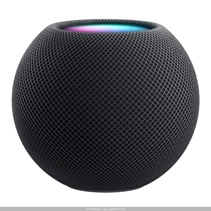 Apple HomePod Mini Mitternacht MTJT3D/A [Bluetooth, 360° Audio, Siri Sprachsteuerung]