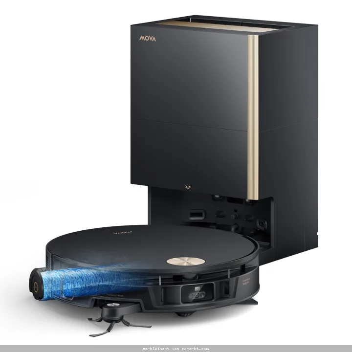 Mova S70 Ultra Roller Saugroboter Schwarz 32.000 Pa Saugkraft, HydroForce™ Wischsystem, All-in-One-Basisstation