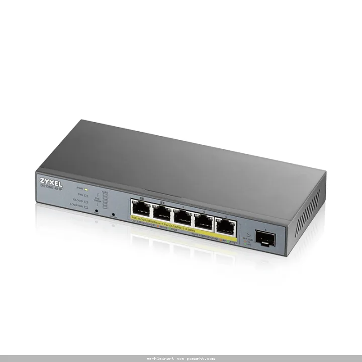 Zyxel GS1350-6HP Smart Managed Switch 5x Gigabit Ethernet (3x PoE+/2x PoE++ max. 60 Watt), 1x SFP, Long Range, inkl. 1 Jahr Nebula Pro