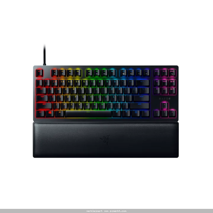 Razer Huntsman V2 TKL Gaming Tastatur (lila Switches) - optische Gaming Tastatur, clicky Purple Switches, Chroma RGB, deutsches Layout (QWERTZ)