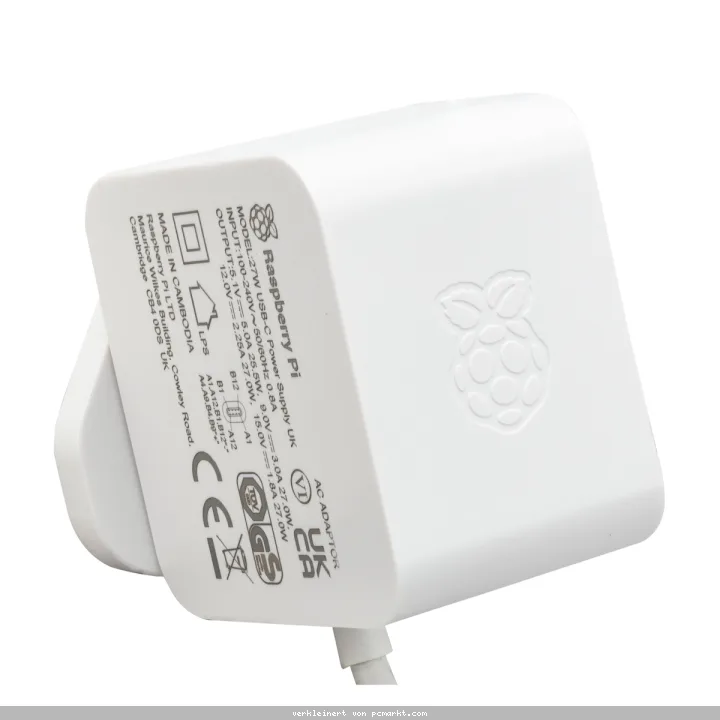 Offizielles Netzteil für Raspberry Pi 5 27W USB-C - weiß