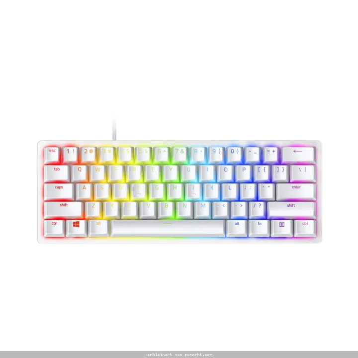 Razer Huntsman Mini Mercury mechanische Gaming Tastatur - mechanische Gaming Tastatur mit Red Switches, QWERTZ-Layout