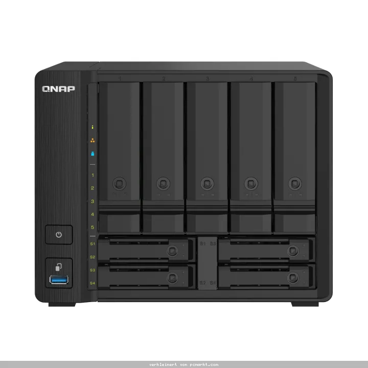 QNAP TS-932PX-4G NAS 9-Bay [0/5 HDD/SSD + 0/4 2,5" SSD, 2x 2,5 GbE, 2x 10 GbE SFP+, 3x USB, 4GB RAM]