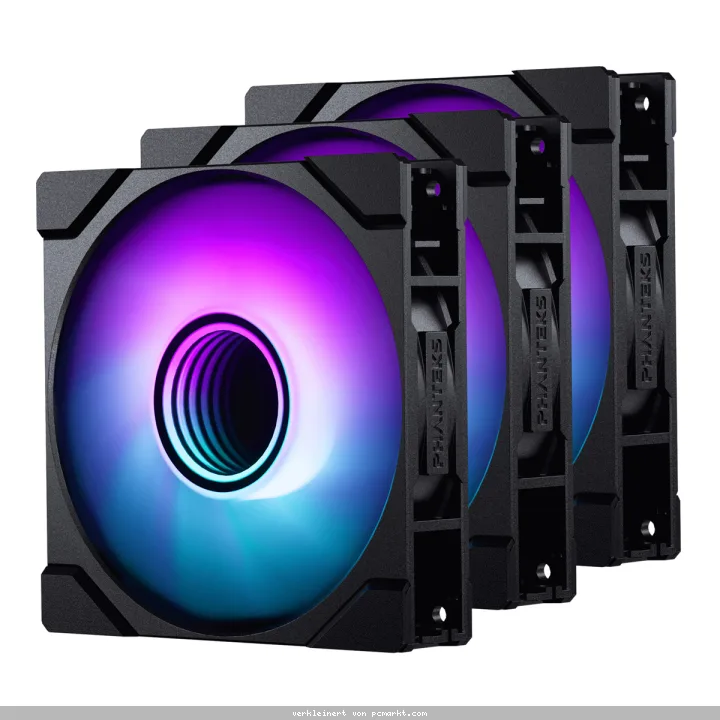 PHANTEKS M25-120 Gen2 PWM DRGB 3er-Pack schwarz | Gehäuselüfter