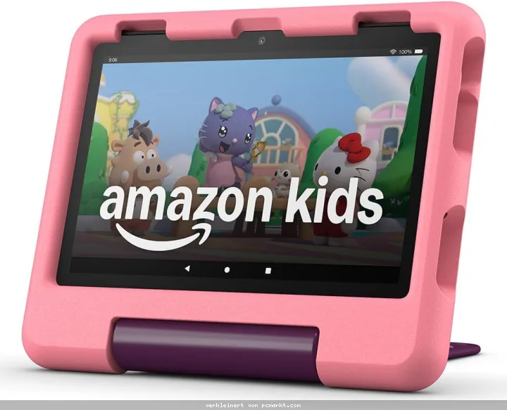 Amazon Fire HD 8 Kids-Tablet (2024), Disney-Prinzessinnen-Design für Kinder von 3 bis 7 Jahre, 2 Jahre Sorglos-Garantie, kindgerechte Hülle, 8-Zoll-HD