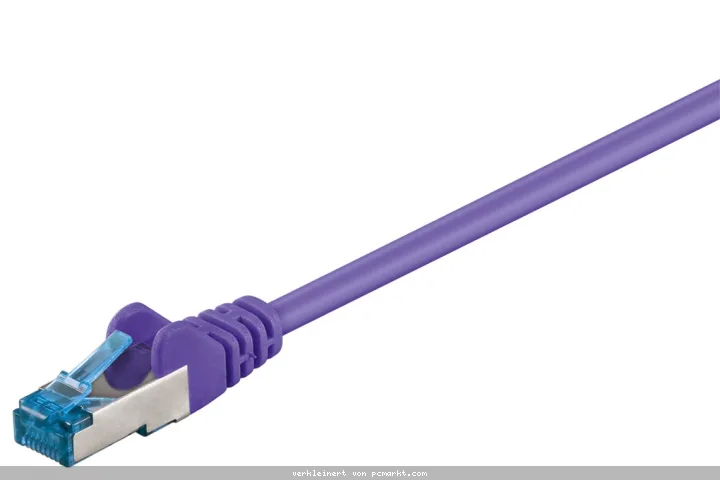 Goobay 1m CAT 6A Patchkabel, S/FTP (PiMF), Violett