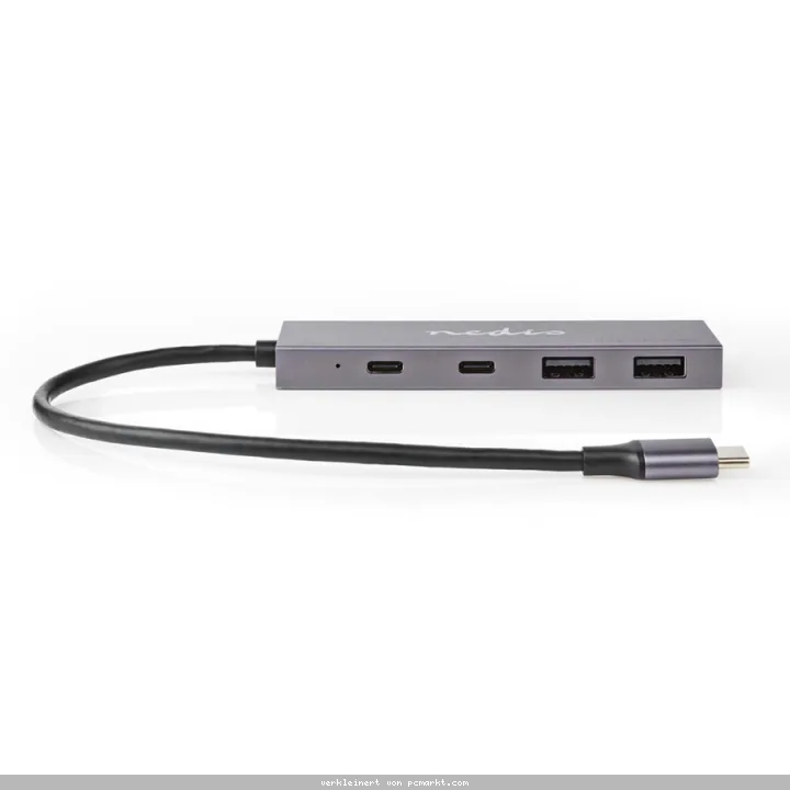 Nedis USB-Hub 1x USB-C™ 3.2 Gen2 - 2x USB-A 3.2 Gen2 , 2x USB-C™ 3.2 Gen2, 4-Port port(s), USB 3.2 Gen2, Stromversorgung über USB,10 Gbps