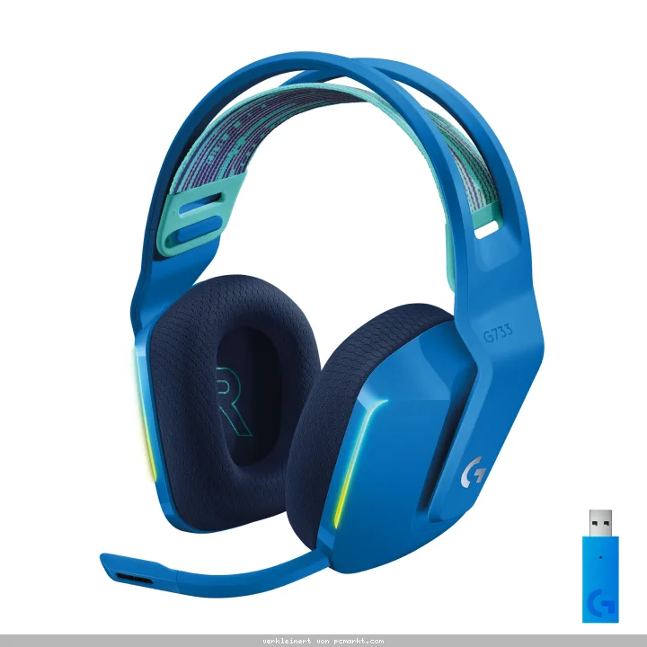 Logitech® G733 LIGHTSPEED Wireless RGB Gaming Headset, blau