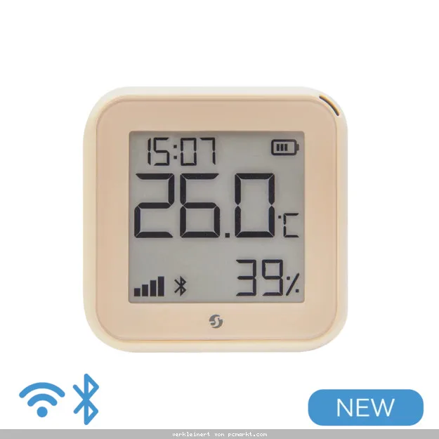 Shelly H&T Gen. 3 Temperatur- & Luftfeuchtigkeitssensor - Temperatur und Luftfeuchtigkeitssensor mit WLAN und Bluetooth - in der Farbe "Mocha"