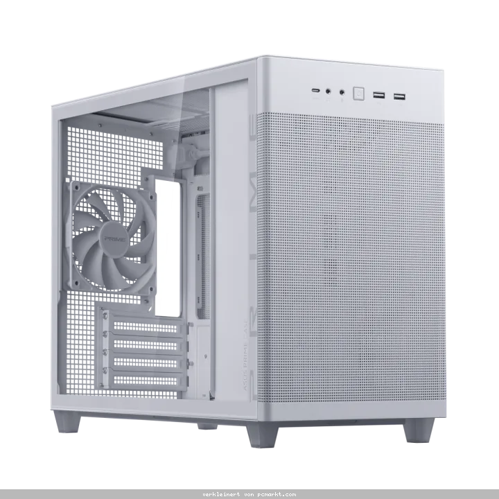 ASUS Prime AP201 TG White Edition | MicroATX PC-Gehäuse