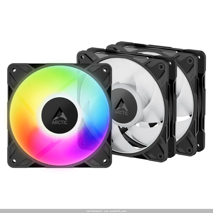 ARCTIC P12 PRO A-RGB schwarz 3er-Pack | Gehäuselüfter