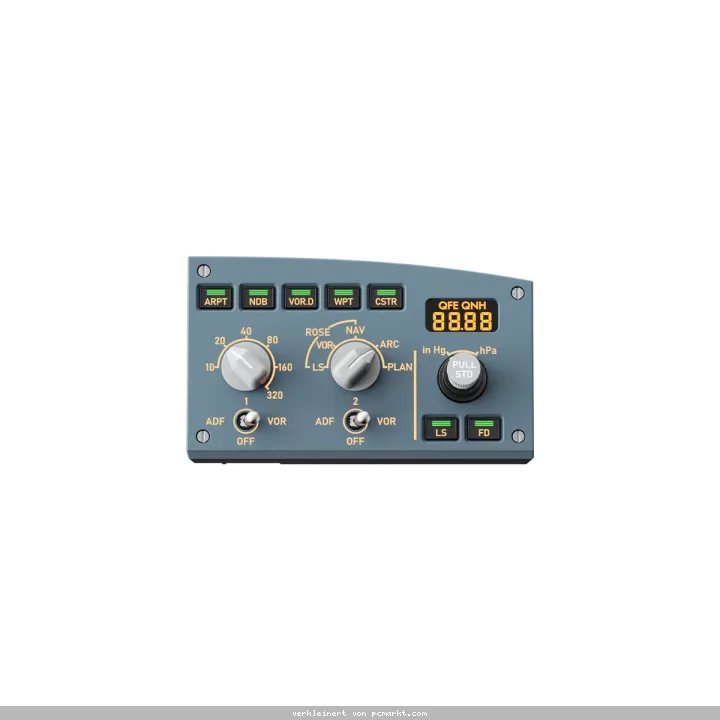MOZA MA3F Electronic Flight Control Modul R 1:1 rechtes EFIS-Modul, originalgetreue Bedienelemente, erweiterbar zum Komplettsystem, Extension Mode, Pl