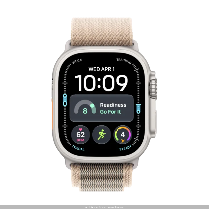 Apple Watch Ultra 4 Cellular 49mm Natur Titan Case Natur Titan Case Wüstensand Alpine Band- M