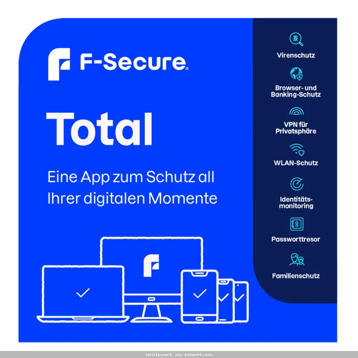 F-Secure Total [3 Geräte - 1 Monat] - Abonnement mit wiederkehrender Zahlung