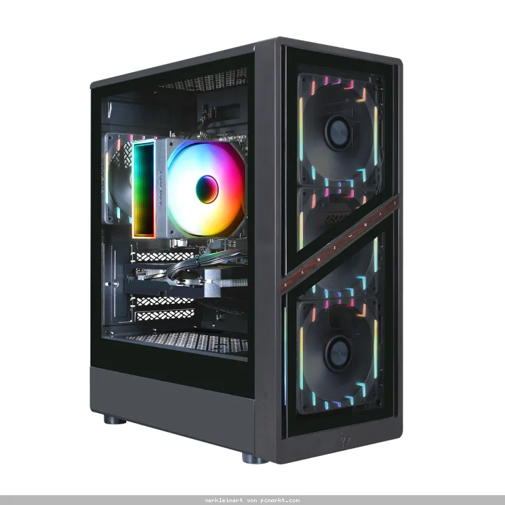HYRICAN AERIS 8123 Gaming PC AMD Ryzen 7 5700X, 16GB RAM, 1TB M.2 SSD, AMD Radeon RX 9070 (16GB GDDR6), Windows 11 Home