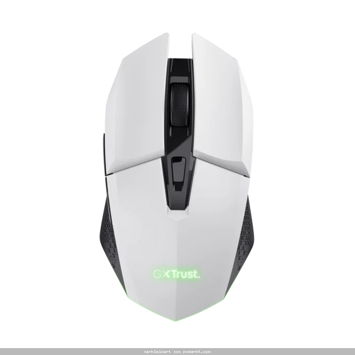 Trust Gaming GXT110W FELOX Wireless Gaming Maus weiß Kabellose aufladbare Gaming-Maus mit mehrfarbiger LED-Beleuchtung