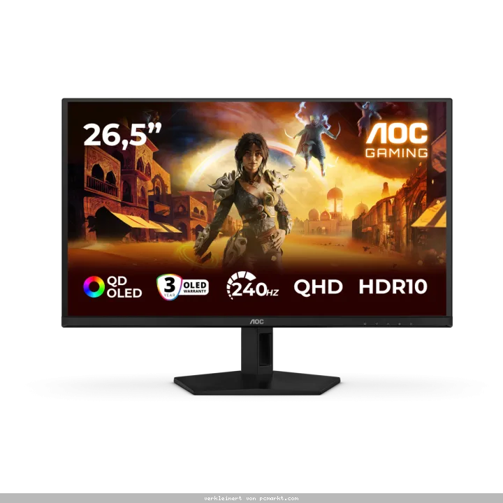 AOC Q27G41ZDF QD OLED Gaming Monitor 27 Zoll QHD OLED Monitor, 240Hz, 0.03ms, Adaptive Sync, G-Sync Compatible, HDR10 (2560x1440, HDMI 1x 2.0, DP 1x 1