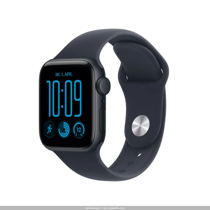 Apple Watch SE 3 40mm Mitternacht Aluminium Case Mitternacht Aluminium Case Navyblau Sport Band - S/M